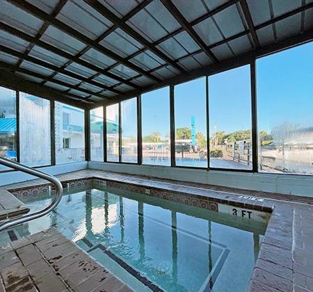 The indoor pool at the Polynesian Oceanfront Hotel in Myrtle Beach